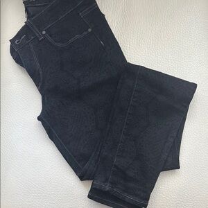 Black Patterned Jeans